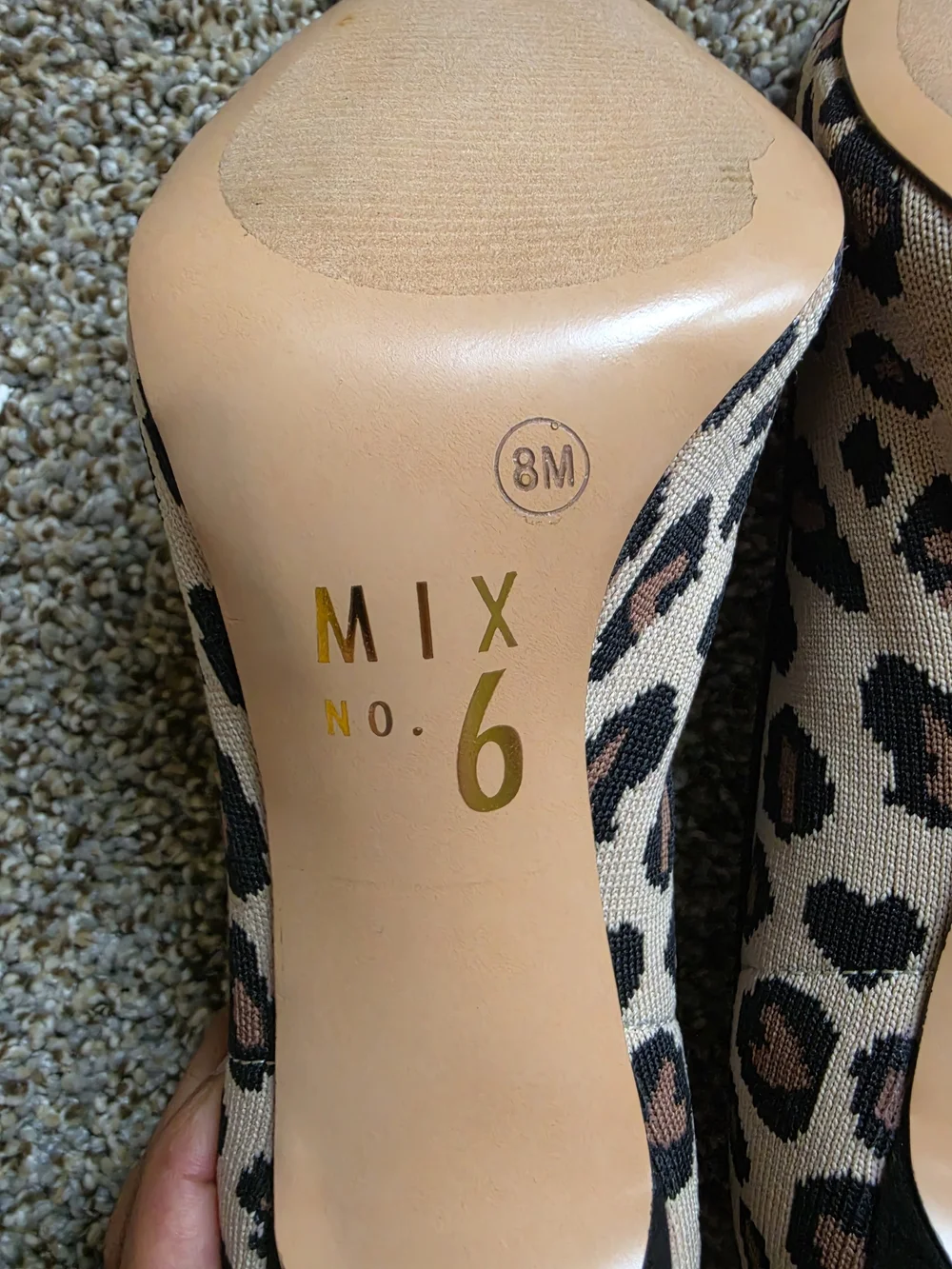 Mix No. 6 Leopard-Print Pointed-Toe Pumps in Beige and Black